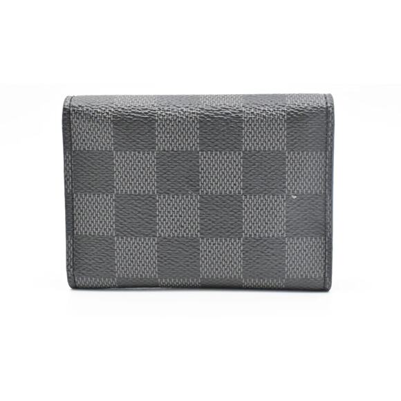 Authentic Louis Vuitton Envelope Business Card Holder in Damier Graphite Canvas - Picture 2 of 11